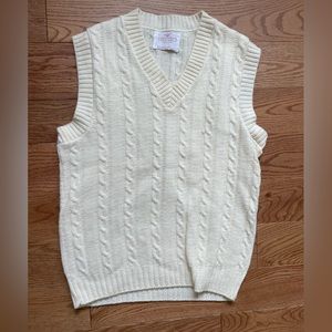 White vintage sweater vest